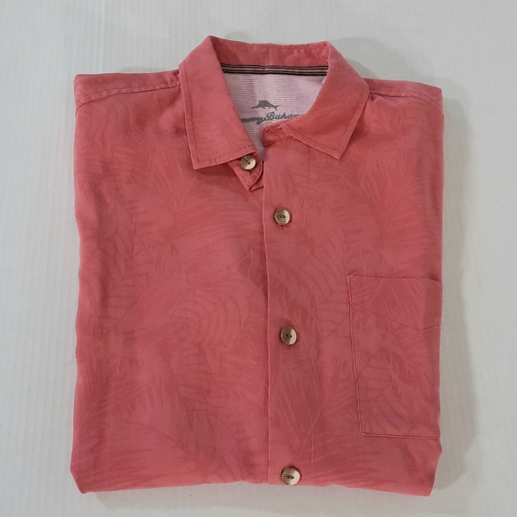 Tommy Bahama Camden Coast Cotton Silk Palm Frond Hawaiian Shirt - Picture 3 of 5